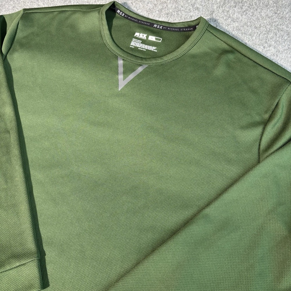 Msx By Michael Strahan Shirt Mens 3xl Green Long Sleeve Athletic Performance‎